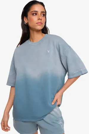 Alix the label Dames t-shirt sprayed sweat soft grey