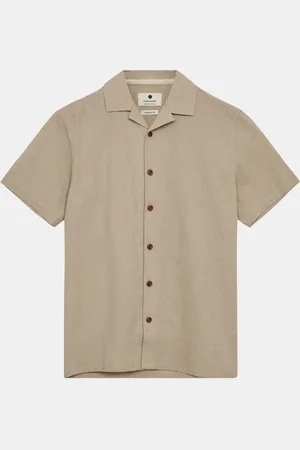 Anerkjendt 901934 akleo s/s cot.linen shirt 0536 feather grey