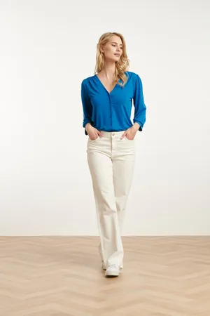 Smashed Lemon 25207 witte denim straight jeans