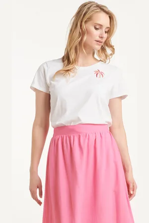 Smashed Lemon 25229 te katoenen t-shirt met palm