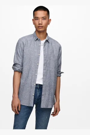 Only & Sons Onscaiden life ls solid linen shirt