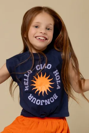LOOXS Revolution Jersey mouwloze top navy voor meisjes in de kleur