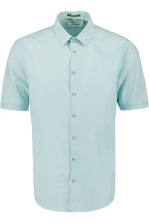 No Excess 27480321sn shirt short sleeve solid with linen