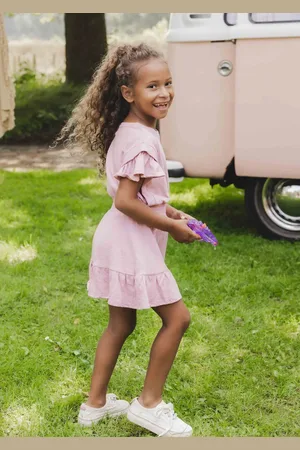 LOOXS Revolution Zomerjurk slubjersey pink voor meisjes in de kleur