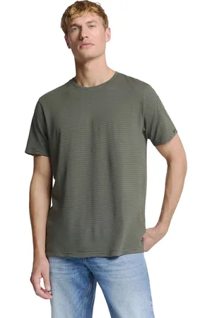 No Excess T-shirt crewneck stripes dark steel