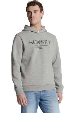 No Excess Sweater hooded grey melange