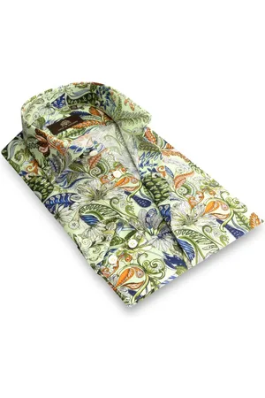 Circle of Gentlemen Moritz linnenhemd print multicolor licht
