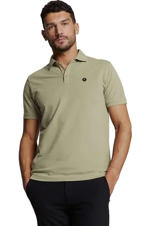 No Excess Polo pique garment dyed light army