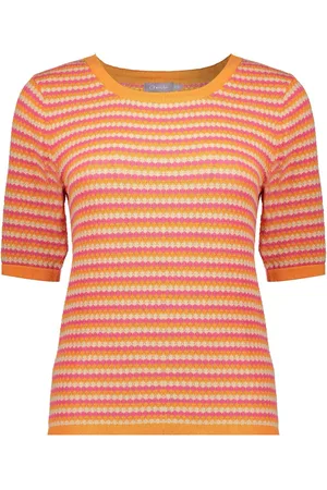 Geisha Top knit short sleeves stripes dessin