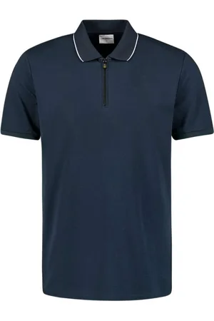No Excess Polo liquid finished cotton deep blue