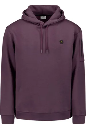 No Excess Sweater hooded aubergine
