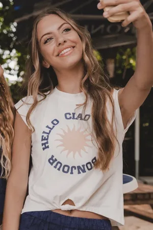 LOOXS Revolution Jersey mouwloze top offwhite voor meisjes in de kleur