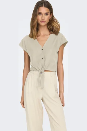 JACQUELINE DE YONG Jdysay s/s linen knot shirt wvn