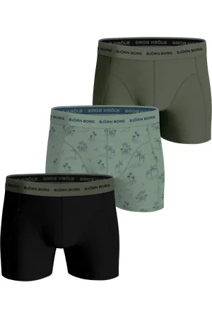 Björn Borg Heren boxershorts 3-pack – zwart, & palmboomprint