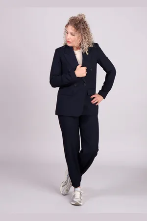 Moss Copenhagen Donker krijtstreep pantalon maelynn