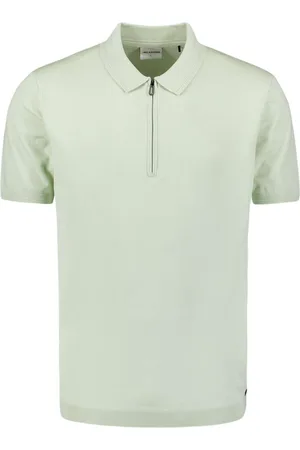 No Excess Pullover short sleeve polo zip soli mint
