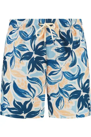 Shiwi Men mike swim shorts 7 inch floral leafs 1525107261 6213 blue sky floral leafs