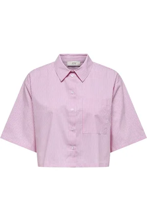 JACQUELINE DE YONG Mio 2/4 cropped shirt wvn dia 15347618 shocking