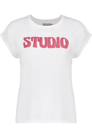 Geisha 52398-41 010 t-shirt studio off-white/fuchsia