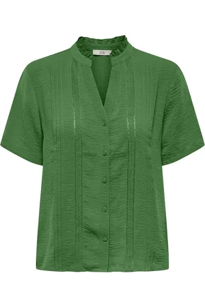 JACQUELINE DE YONG Ellis life s/s lace shirt wvn 15347240 medium green
