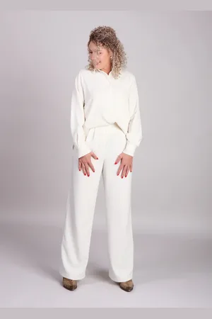 Modstrom Karter pantalon boucle wide leg off white