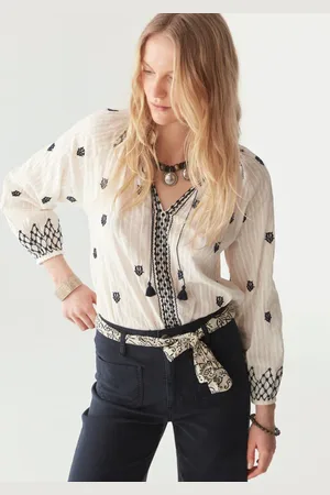 MAISON HOTEL Blouse lm sybille blue lagoon