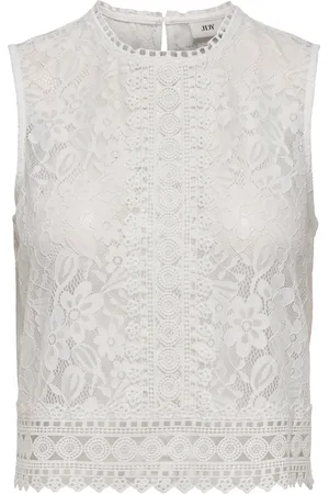 JACQUELINE DE YONG Malou s/l lace top jrs 15325199 bright white
