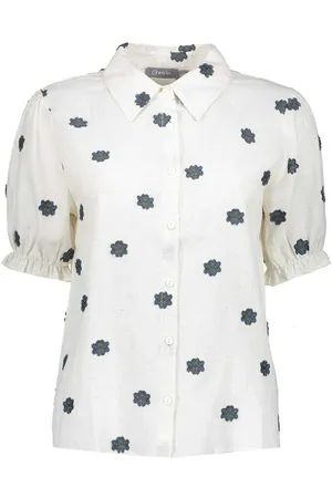 Geisha Blouse 53463-20 10 off-white/blue