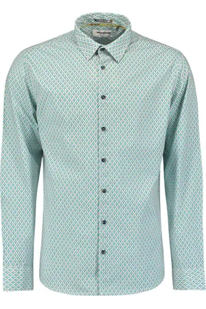 No Excess Shirt stretch allover printed pacific