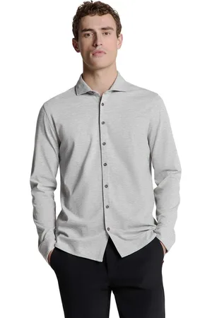 No Excess Shirt jersey melange stretch grey melange