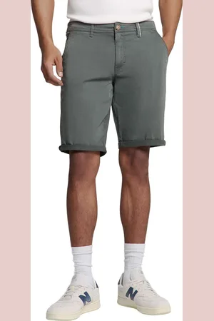 No Excess Short chino garment dyed twill stre dark steel