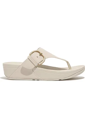 FitFlop Lulu resin-buckle leather toe-post sandals