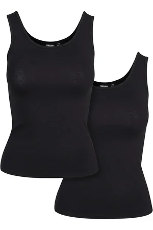 Urban classics Dames basic stretch top (set van 2)