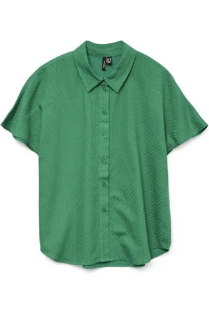 VERO MODA Vmvilna ss wide shirt wvn 10327508 bosphorus