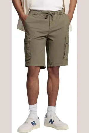 No Excess Short stretch cargo garment dyed dark moss