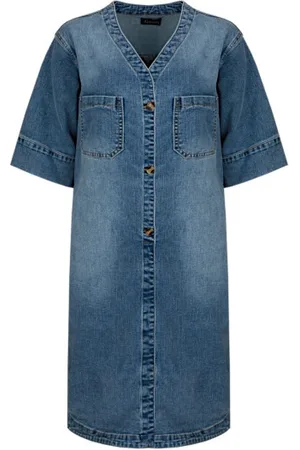 g-maxx Jurk dario denim mid blue