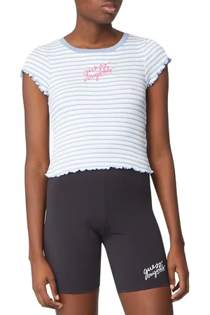 Guess Wit gestreept t-shirt met logo