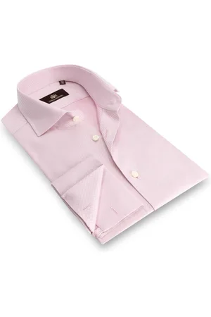 Circle of Gentlemen Atlas dubbele manchet, jacquard geweven shirt 100% co
