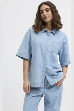 JACK & JONES Jxsura ss linen blend denim shirt d