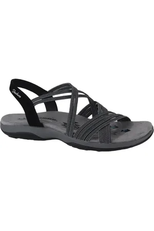 Skechers 163117 blk dames sandalen sportief