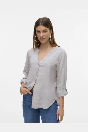 VERO MODA Vmlinn ls v-neck shirt wvn noos