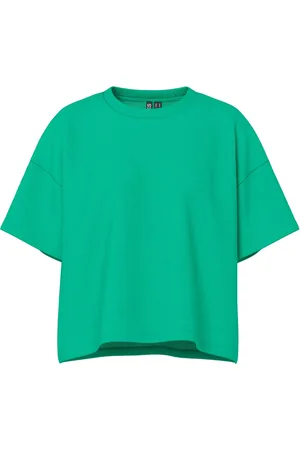 Pieces® Dames t-shirt pcchilli sweatshirt ronde hals effen