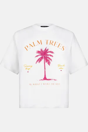 Ydence Short palm trees 10014 off-white