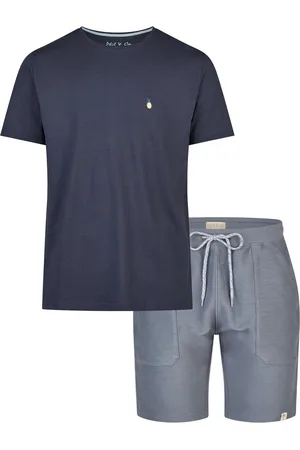 Phil & Co. Berlin Heren korte pyjama lounge set shortama donker