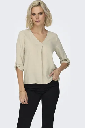 JACQUELINE DE YONG Jdysay 3/4 v-neck top wvn dia