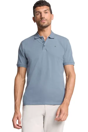 No Excess Polo pique solid stretch washed blue