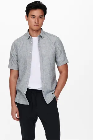 Only & Sons Onscaiden ss linen shirt re