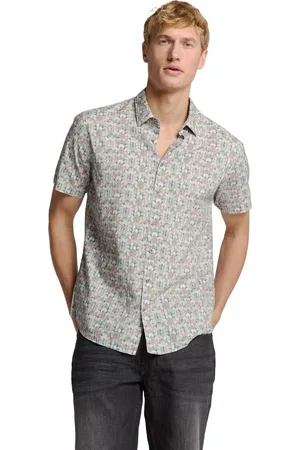 No Excess Shirt short sleeve allover printed sand