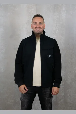 MA.STRUM Full zip mixed media sweat