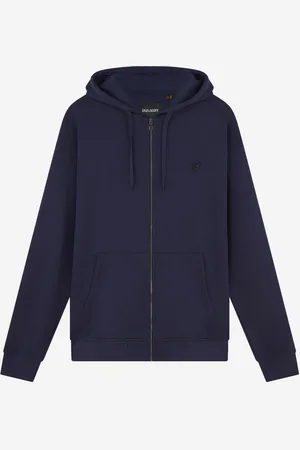 Lyle & Scott Tonal eagle zip through hoodie
